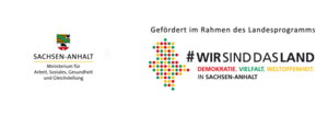 Logo des Landesprogramms #WirsinddasLand Sachsen-Anhalt