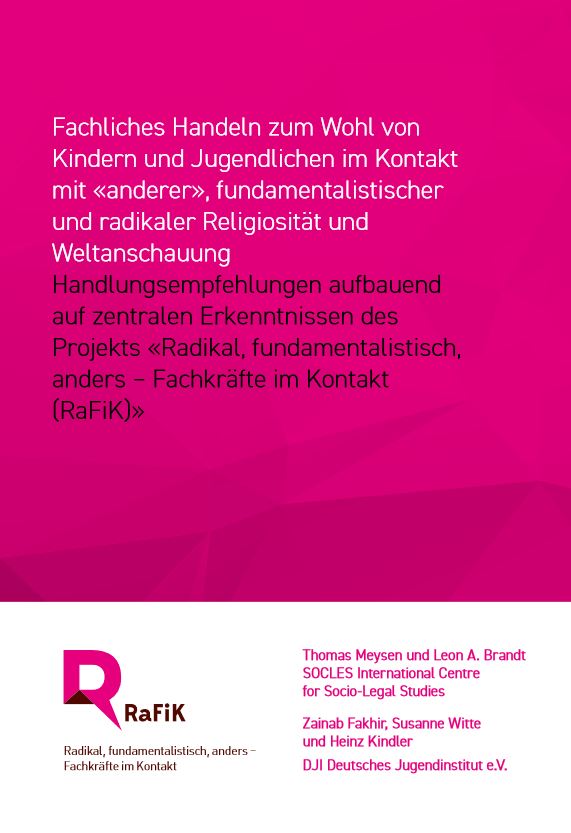 Cover der Broschüre Fachliches Handeln